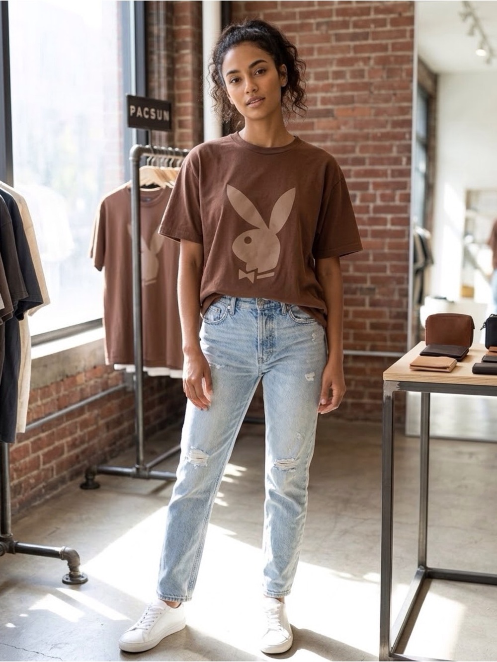 Playboy x PacSun Brown T-Shirt Size S